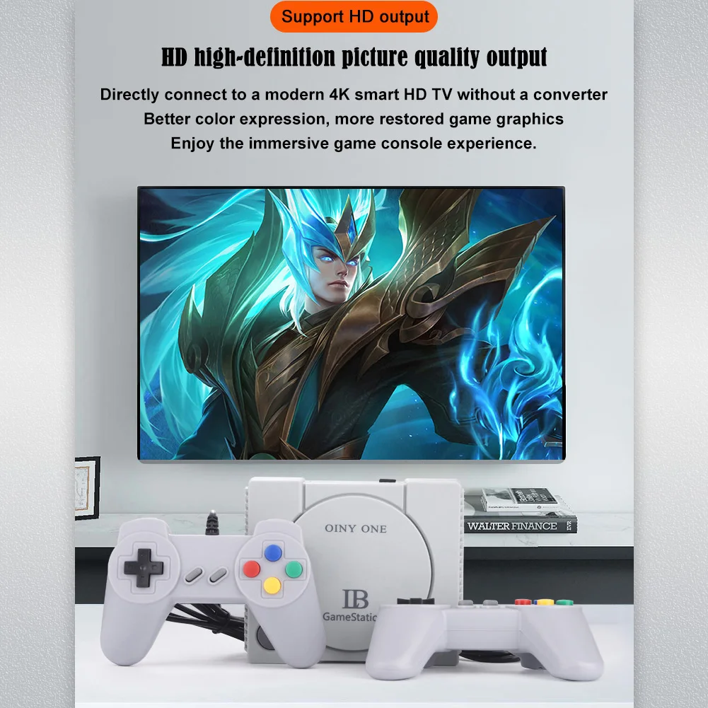 Игровая мини-консоль RS-70 Mini HD HDMI-совместимая классическая красная белая ретро