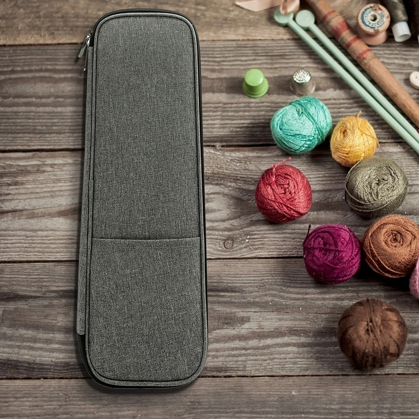 Сумка для вязальных спиц портативный вместительный органайзер хранения жесткая