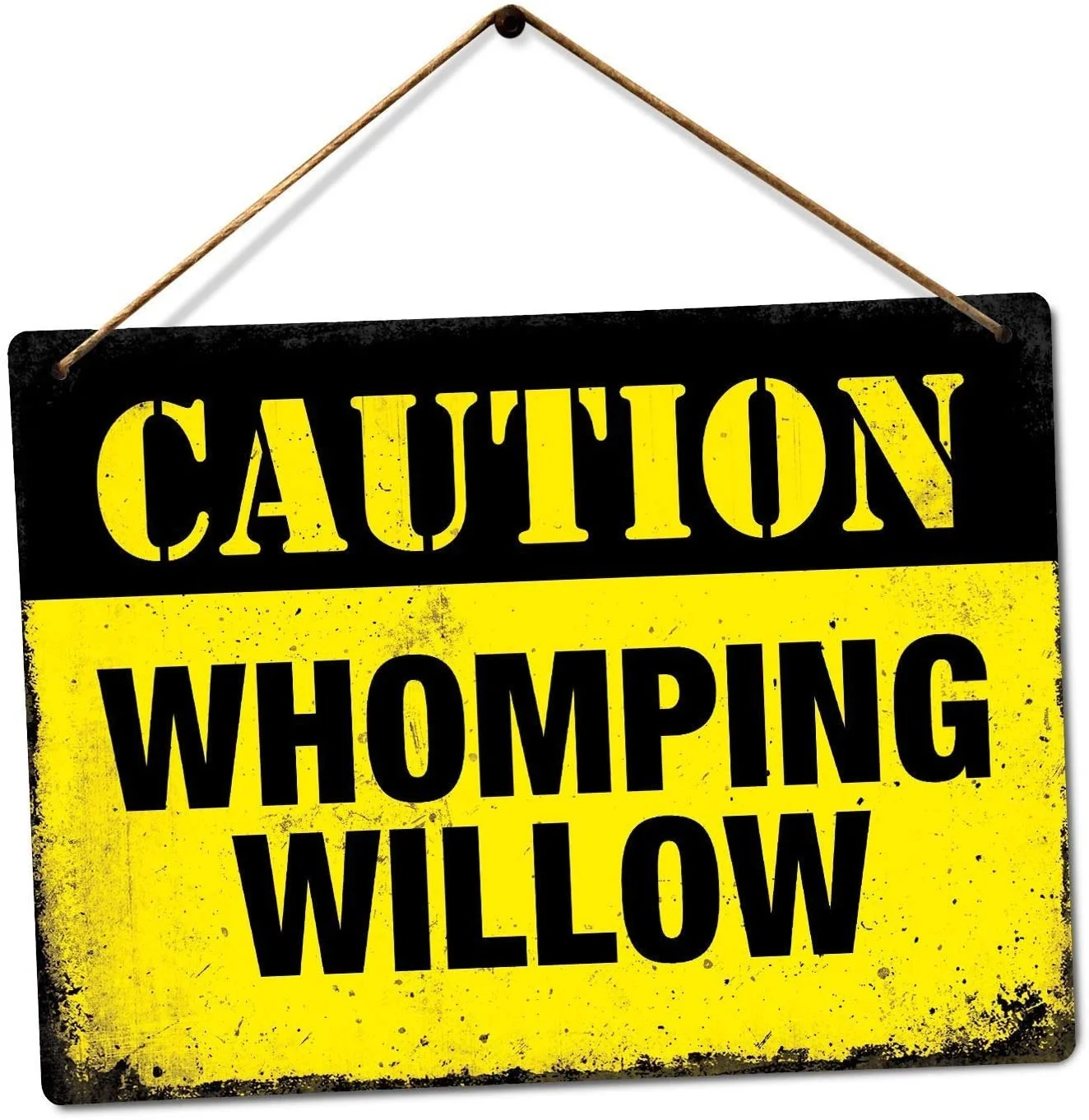 

Caution Whomping Willow Vintage Aluminum Metal Tin Sign Warning New Sign Plaque Poster Wall Retro Art Sign Use Anywhere 20x30cm