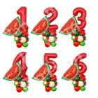 28 шт.компл. воздушный шар в форме арбуза набор украшения для летней вечеринки на день рождения фрукты фольгированные шары латексные шары Детские Подарки товары для творчества