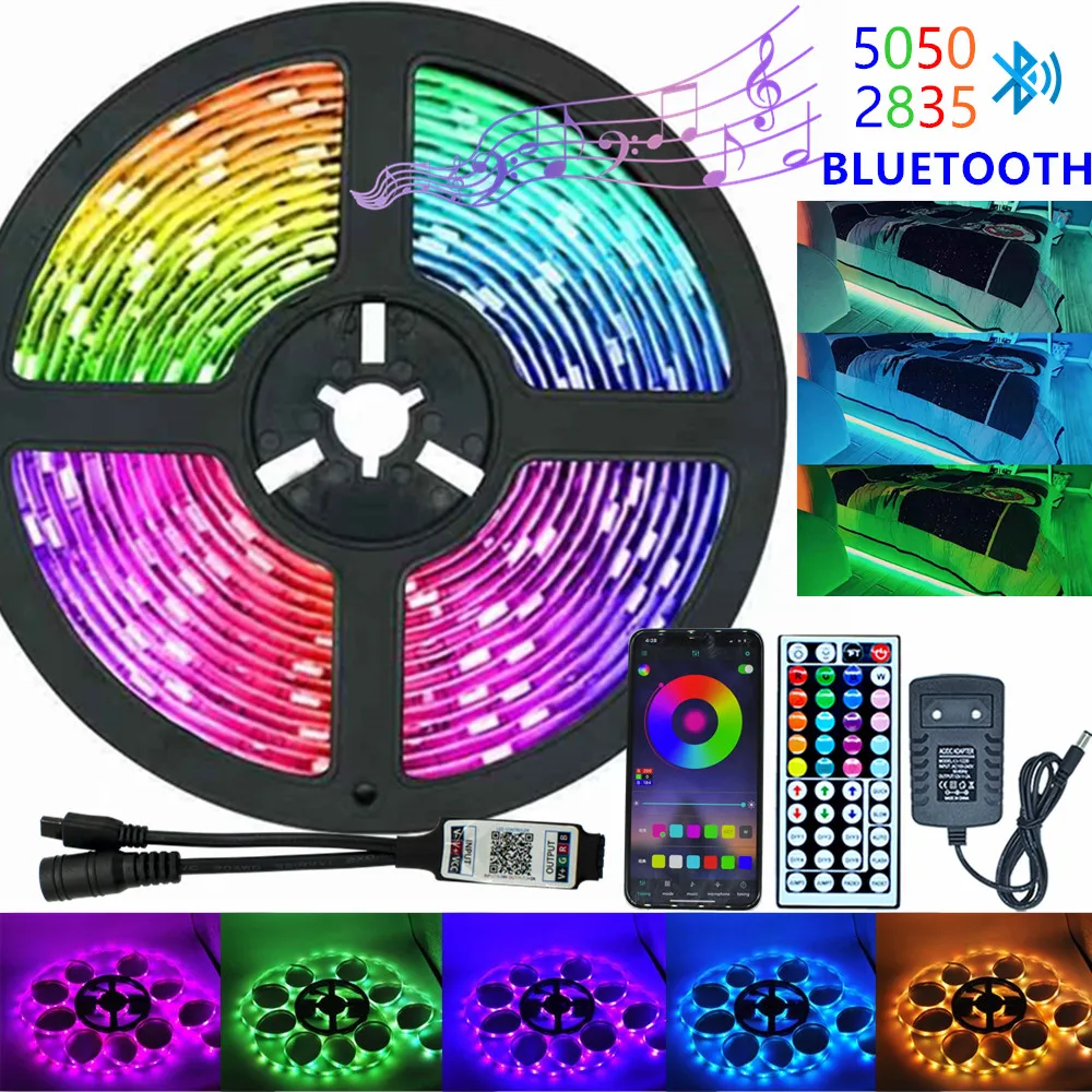 Светодиодная лента RGB 5050 2835 с инфракрасным/Bluetooth/Wi Fi гибкая диодом 12 В постоянного