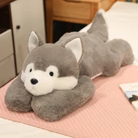 cute husky plush animal soft pillow lying down soft pillow husky doll doll girls bed stuffed animals 35cm55cm75cm