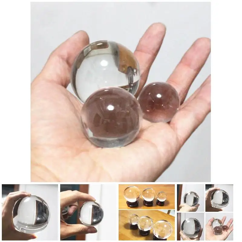 

Newly 30/40/50mm Clear Glass Crystal Ball for Photography Props Home Decoration Gifts
