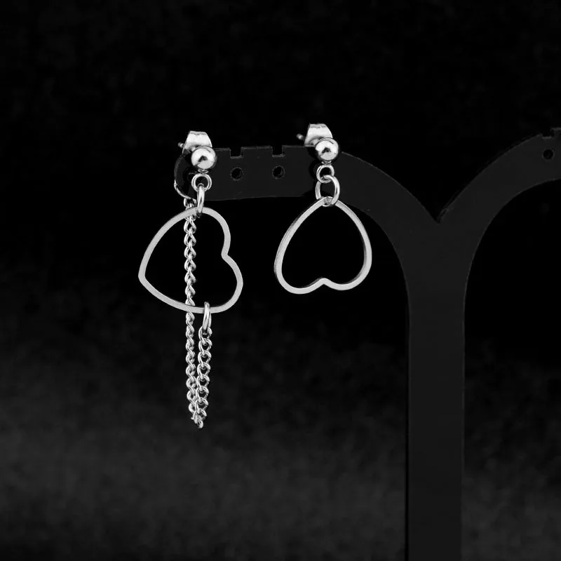 

Love Asymmetric Earrings Stainless Steel Earrings Jewelry Wholesale No-pierced Spiral Ear Clip Jewelry Earring Long