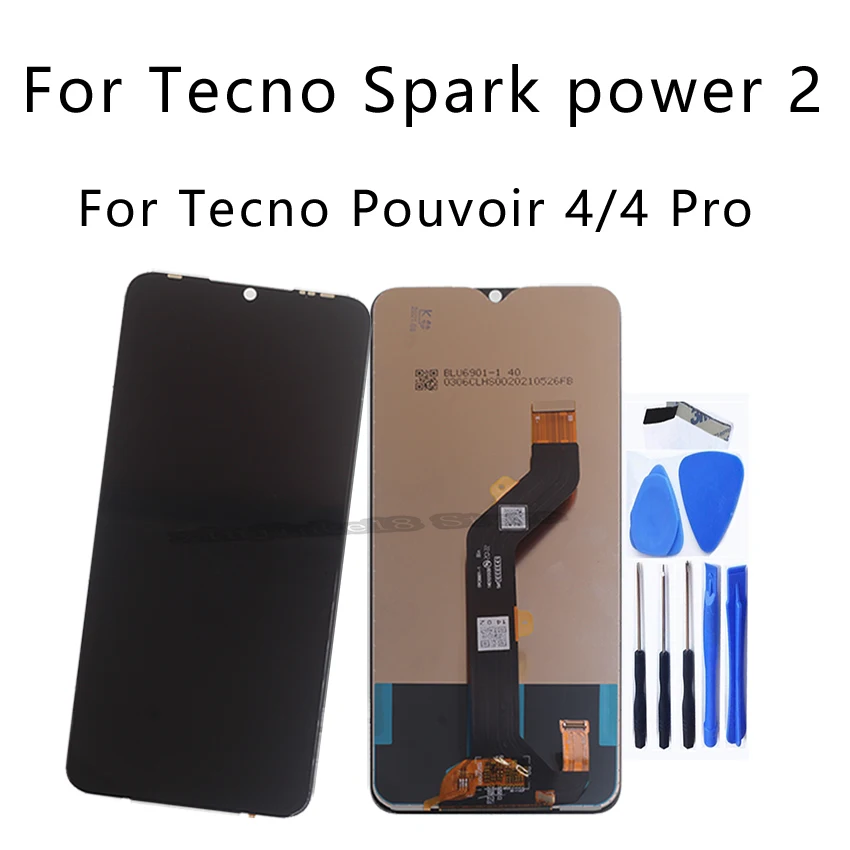 

For Tecno Spark power 2 LC7 7.0 " LCD Display Touch Screen Digitizer Assembly For Tecno Pouvoir 4 Pouvoir 4 pro LC8 Repair kit