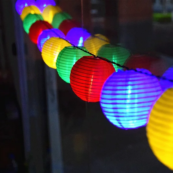 Multi-color Фонарь, солнечная гирлянда, гирлянды, USB AA батарея, волшебные Праздничные огни, 50LED освещение, гирлянда для сада, для наружного, внутреннего освещения - Испускаемый цвет: Multi-color