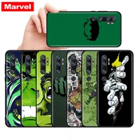 silicone black cover marvel avengers hulk for xiaomi mi 11i 11 10i 10t 10 9 9t 9 8 note 10 lite pro ultra 5g phone case