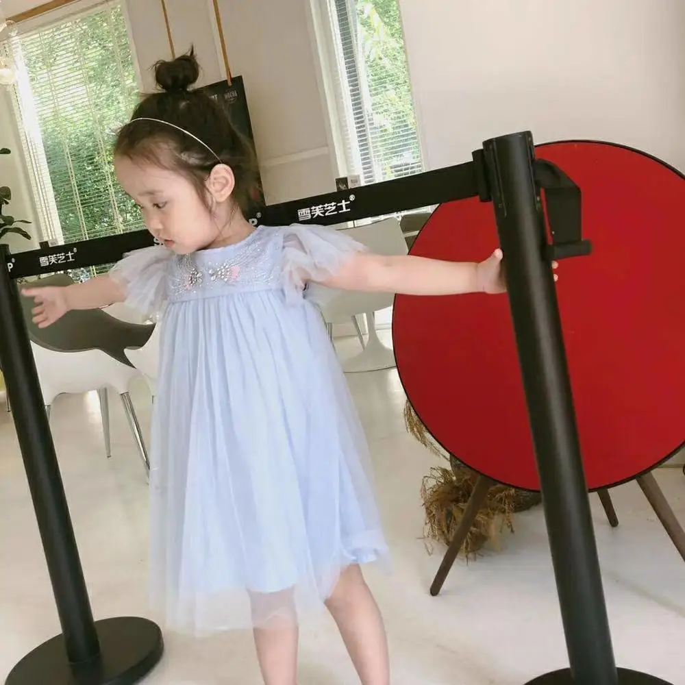 Летнее платье для девочки младшего возраста детское вечернее свадебное короткий