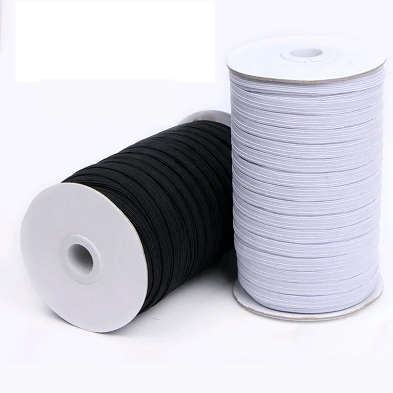 

5yards/10yards High-Quality Fat Black White Elastic Band Face Mask Made 3mm Clothing Sewing Fabric DIY Garment Accessories