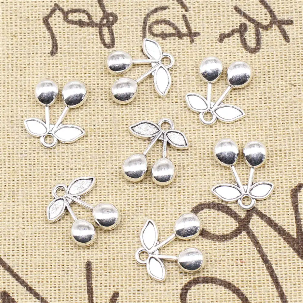 

15 шт., подвески в виде вишни, 15 х17 мм