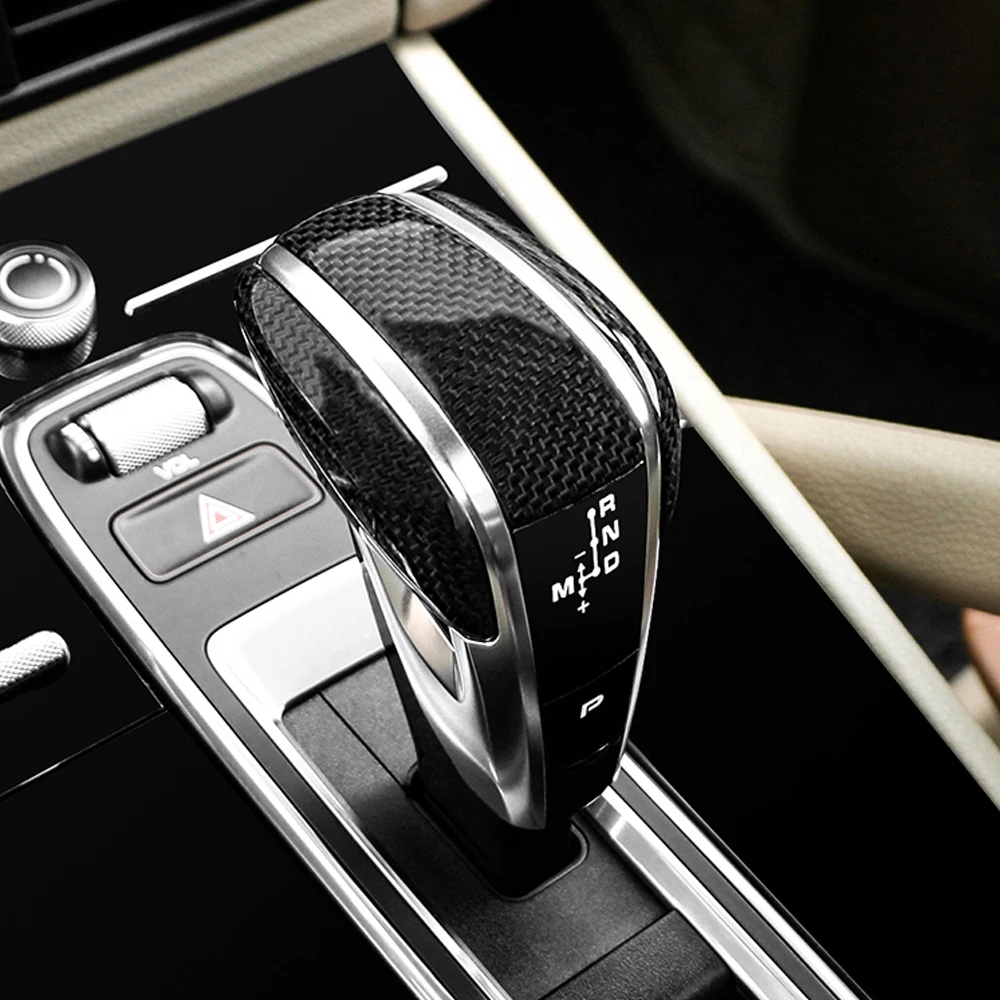 

Automatic Gear Shift Knob Shifter Knob Lever Stick Replace For Porsche Cayenne 9YA Panamera 971 Carbon Fiber Color Car Interior