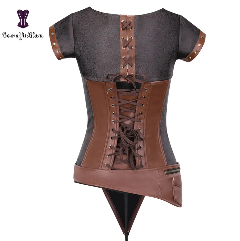 

Steampunk Corset Sexy Gothic Women Vintage Retro Corset Goth Lace Up Bustiers Corset Leather Plus Size Buckle Corset Top 6XL