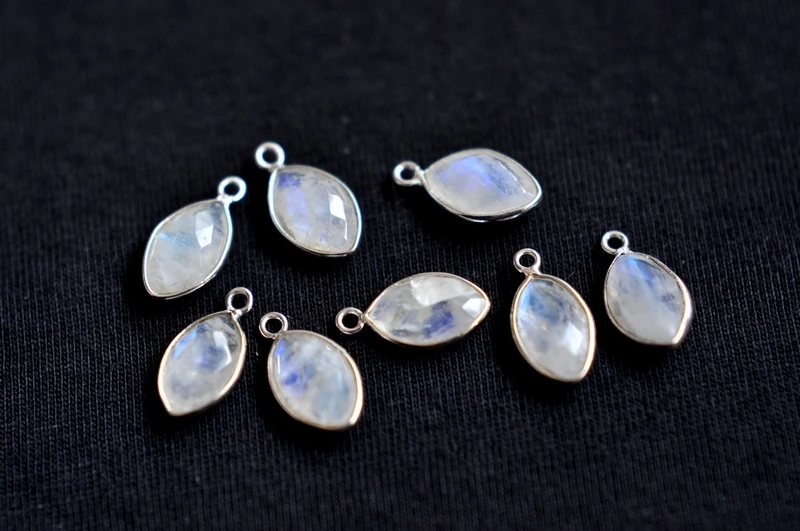 Индийская подвеска ручной работы из натурального лунного камня серебро