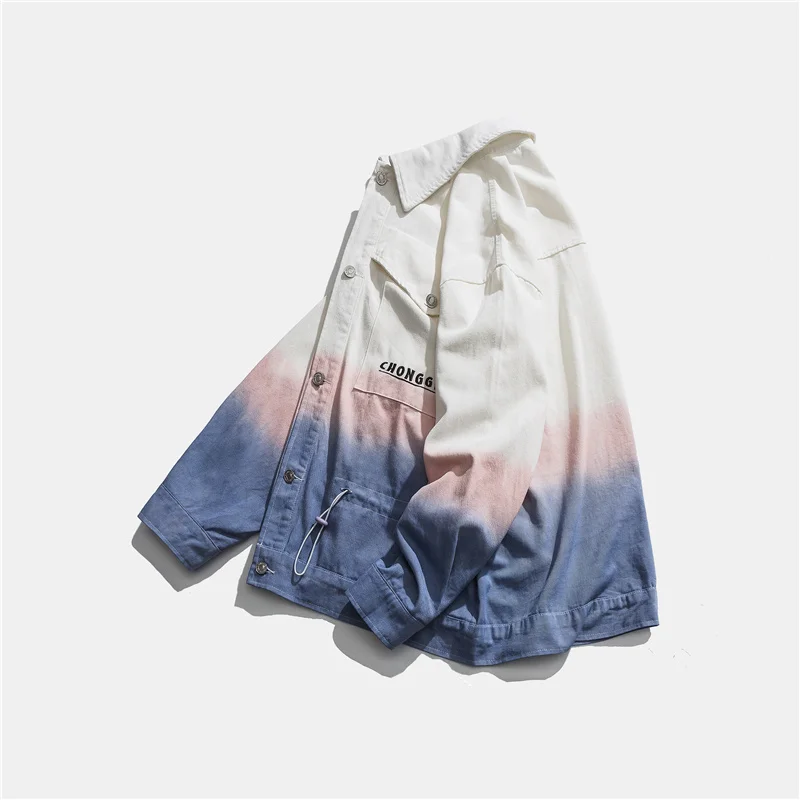 

Мужская джинсовая куртка на пуговицах, Повседневная Свободная джинсовая куртка в Корейском стиле, осень-весна 2020