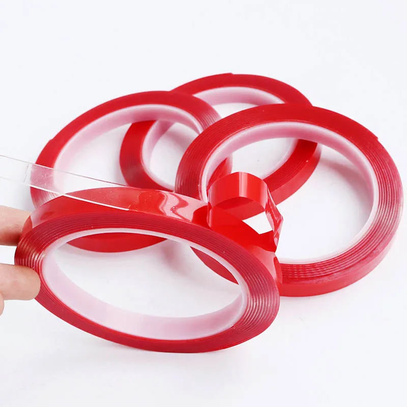 Двухсторонняя клейкая лента прозрачная акриловая 10/12/15 мм съемная Монтажная 300 см