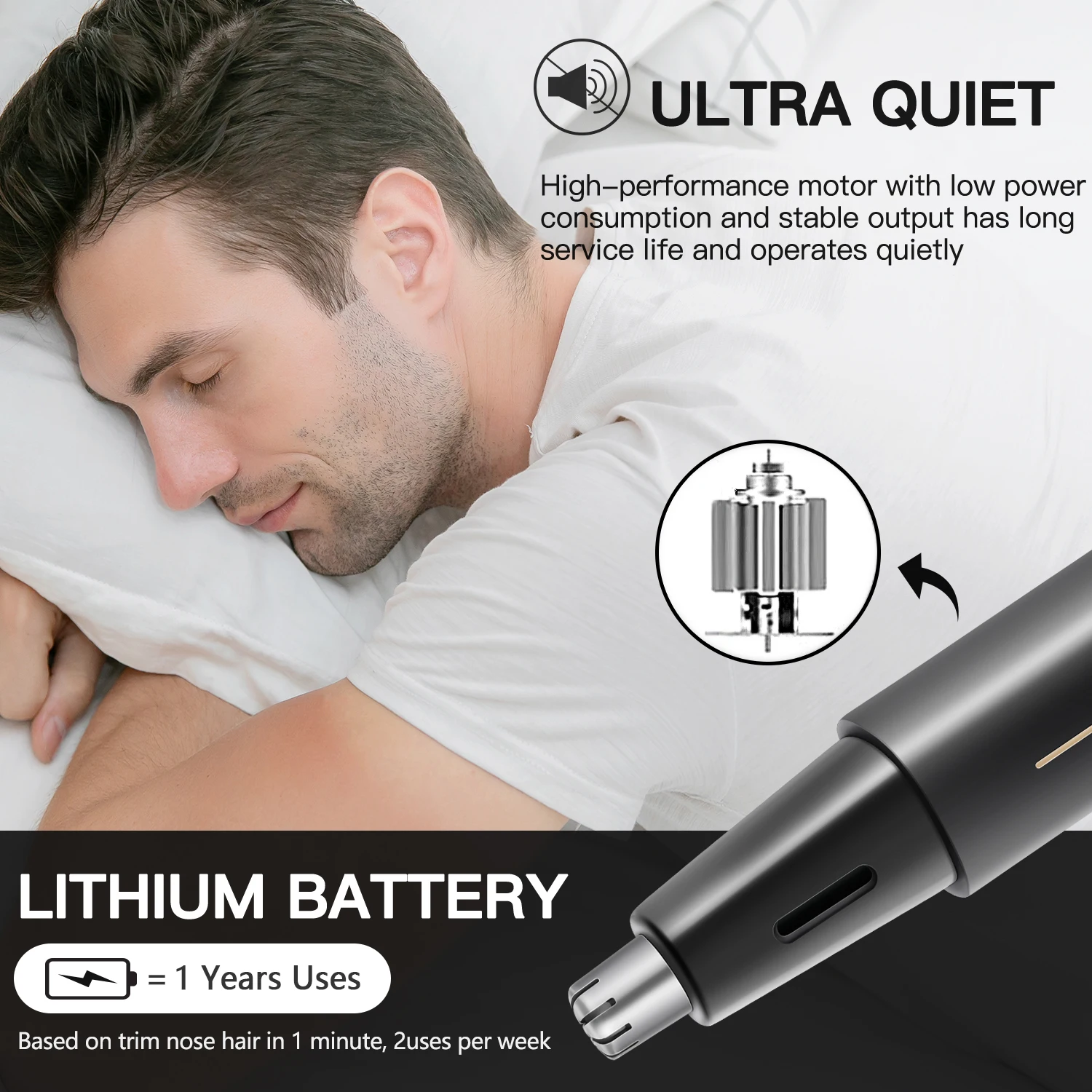 Электрический триммер для носа перезаряжаемый волос в носу удаление бровей