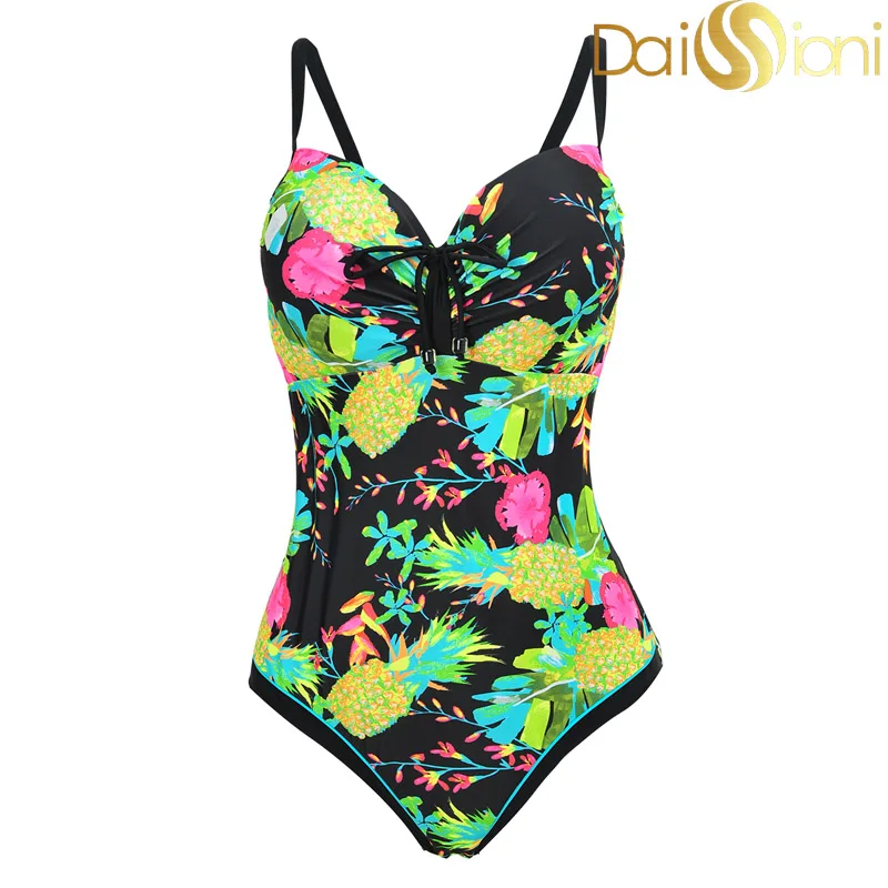 Купальные костюмы размера плюс Цельный купальник для женщин 2020 купальный костюм