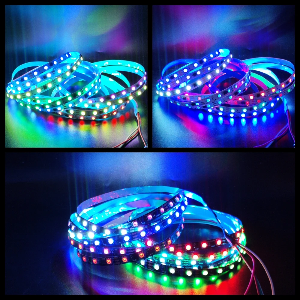 Светодиодная лента WS2811 WS2812B WS2813 WS2815 30/60/144 PixeIs/Leds/M Smart RGB светильник ная