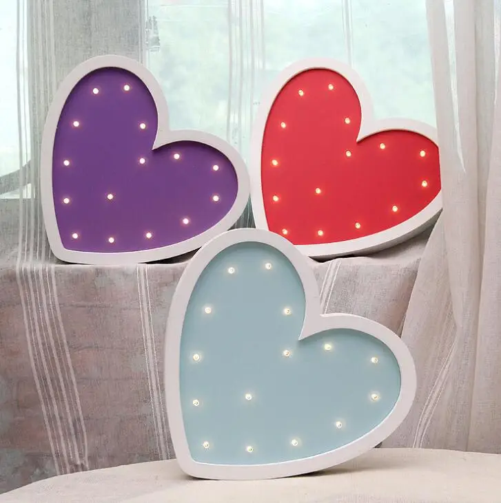 

Ins Creative Girl Beloved LED Lamp Wall Decoration Girl Room Wall Decoration