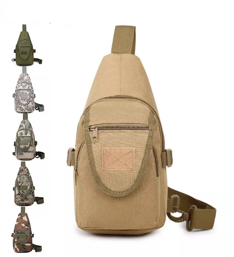 

Камуфляжная нагрудная сумка для мужчин, мессенджер на плечо, нейлоновая уличная сумка из ткани «Оксфорд», маленький студенческий рюкзак че...