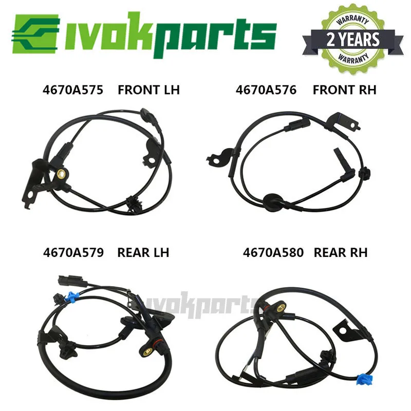 4X Rear Front Right & Left ABS Wheel Speed Sensor For Mitsubishi ASX LANCER OUTLANDER PAJERO 4670A575 4670A576 4670A579 4670A580