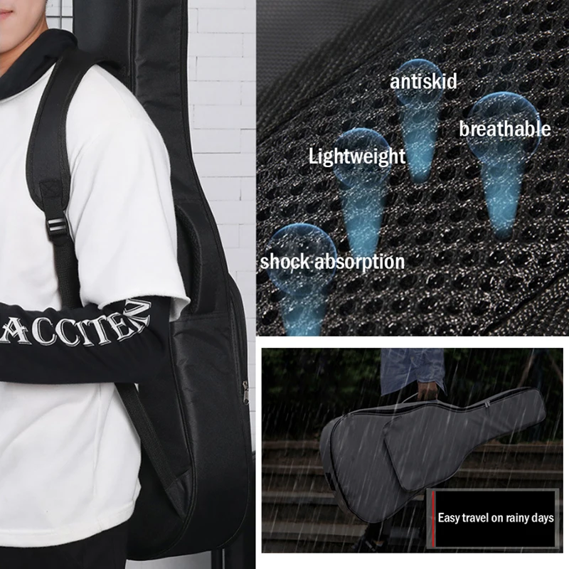 Сумка из ткани Оксфорд для бас-гитары портативный рюкзак гитары утолщенный Чехол