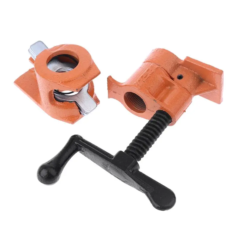 

Woodworking Fixing Pipe Clamp Cast Iron Wood Gluing Pipe Clamps Heavy Duty Connector P82C