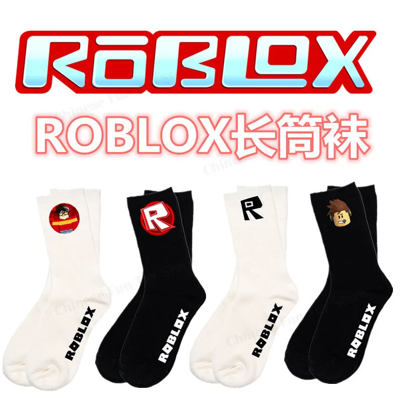 Забавные носки ROBLOX, весенние черные крутые хлопковые носки для скейтборда в стиле хип-хоп с рисунком аниме, для женщин и мужчин, новые модные...