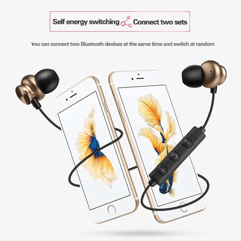 

KB Bluetooth Earphone With MIC Sweatproof Gym Sport Wireless Earphones Bass Headphones For Phone MP3 Video