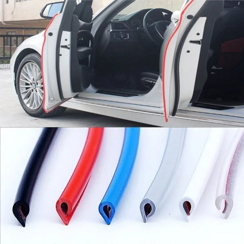 5M/Pack Car Door strips Rubber Edge Protective strips Side Doors Mouldings Adhesive Scratch Protector Vehicle For Cars Auto