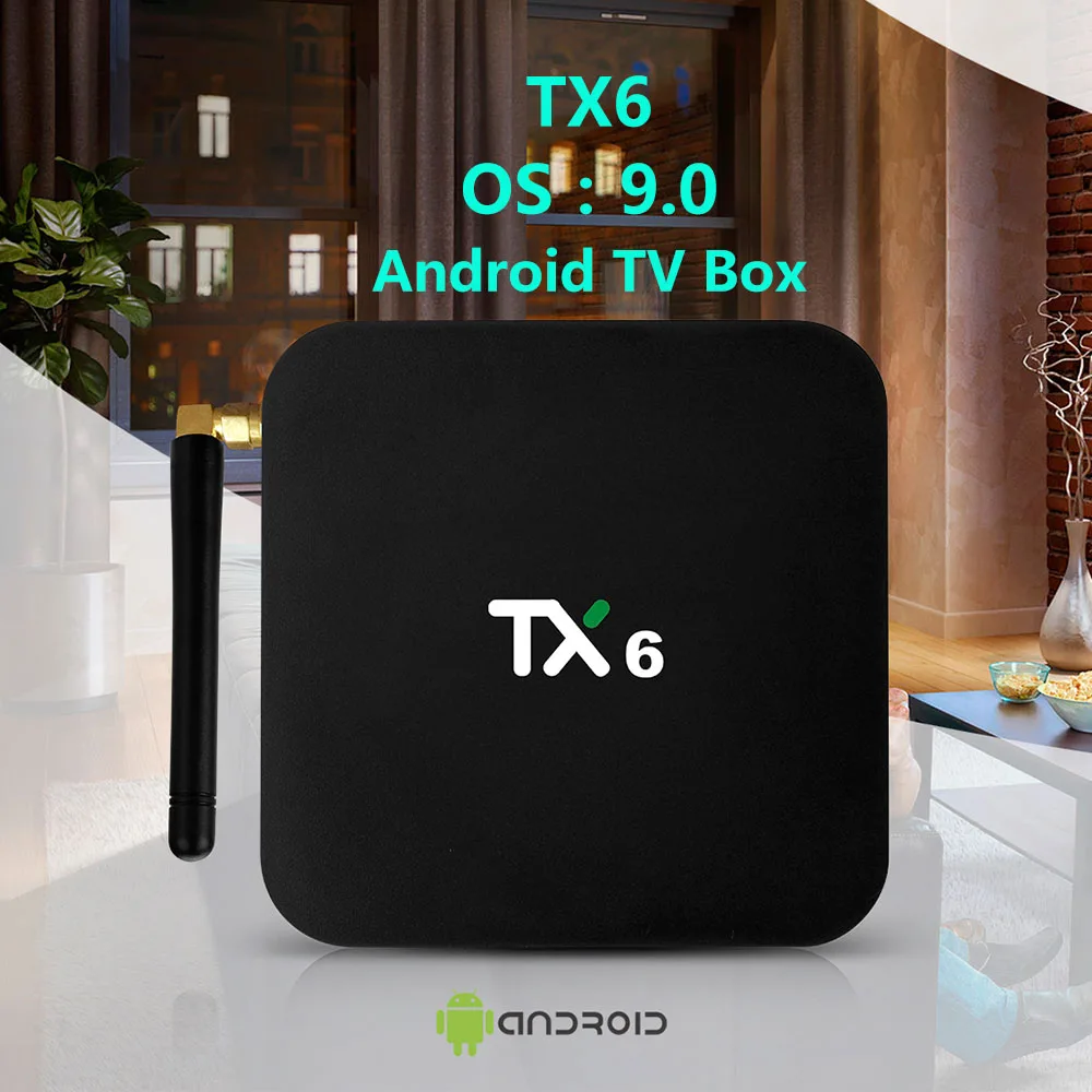 

TX6 Android 9.0 Smart TV BOX Allwinner H6 Quad Core Support 2.4G&5G Wireless WIFI 4G 32G Set Top Box Media Player TX6 player