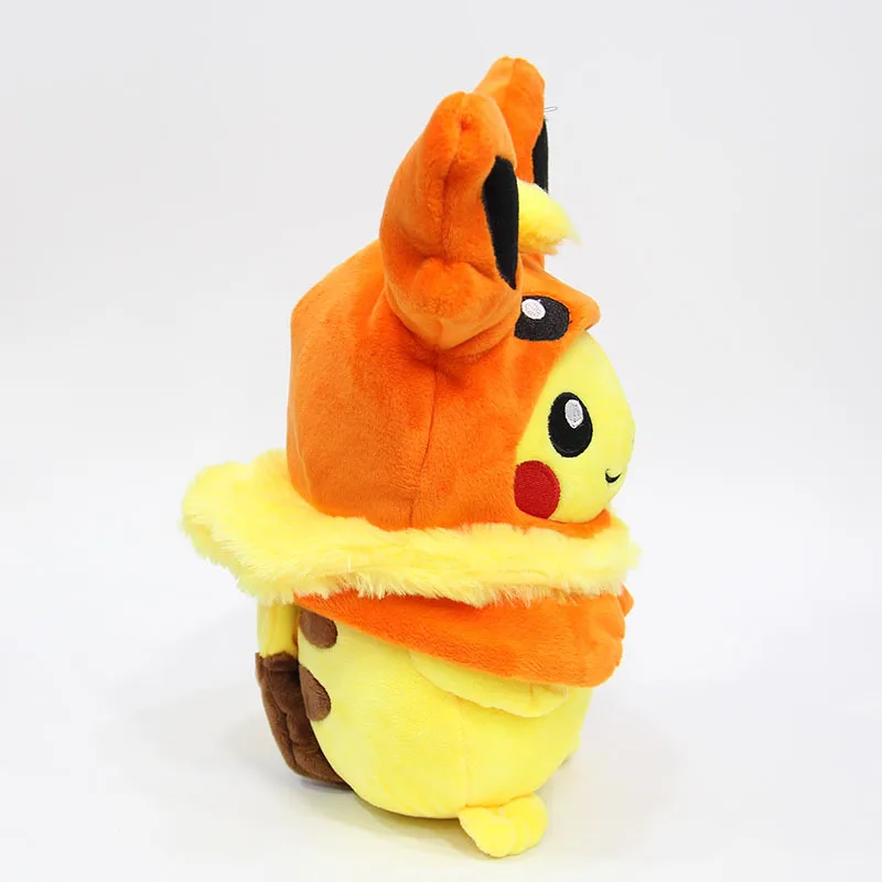 28 см карманные животные Пикачу Косплей Eevee плюшевые игрушки Gengar мягкие куклы Eevee с плащом Cos игрушка Пикачу детский подарок SA1884