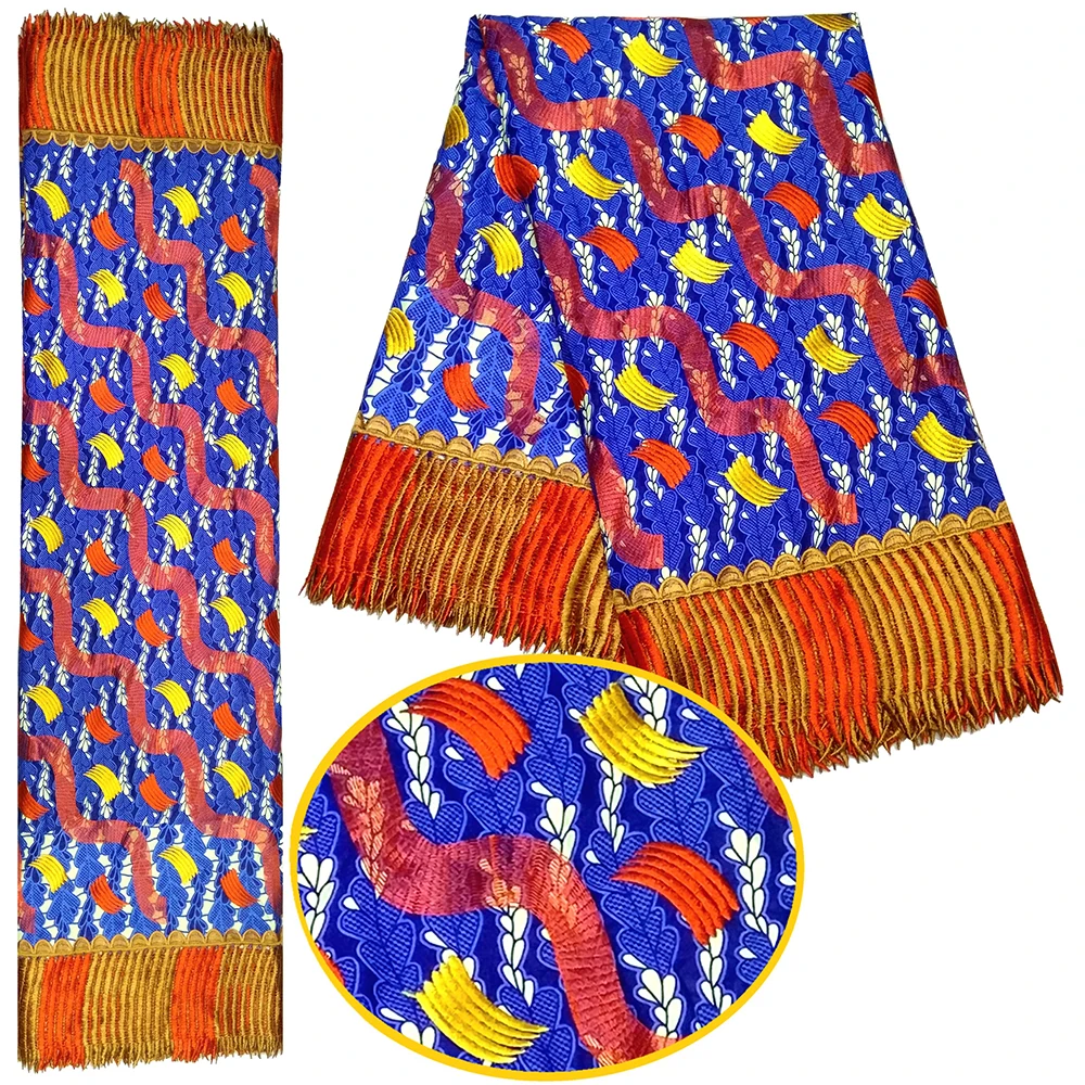 

2020 new 100% polyester wax africain fabric wholesale lace african wax fabric 6yards ankara lace fabric