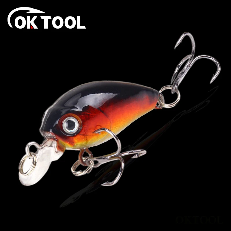 OKTOOL 4 5 см 3 8 г Topwater жесткая приманка кренкбейты рыболовная воблеры джиггинг