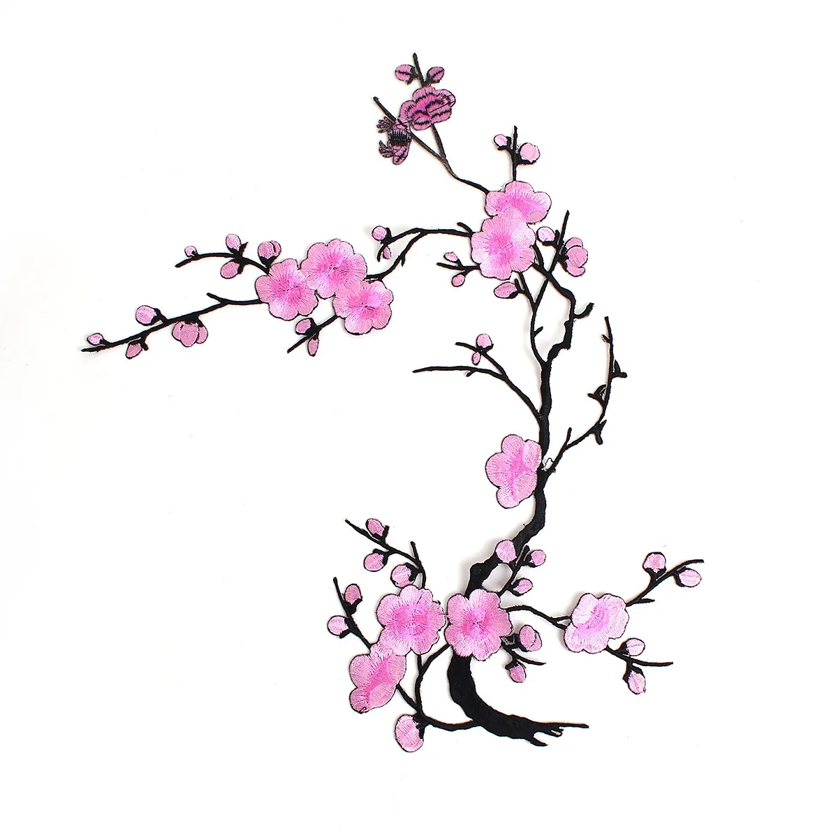 

1PC 31x22cm Plum Blossom Flower Patches Garment Bags Pillow Embroidery Patch DIY Clothes Patch Handmade Materials Sewing Utensil