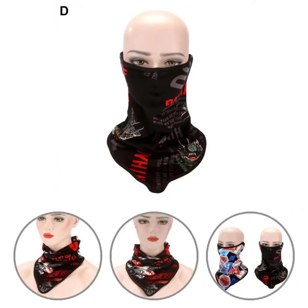 

Wear-resistant Fleece Alphabet Print Design Riding Face Cover for Sports