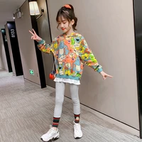fashion cartoon girl clothes sets 2021 topspants 2pcs tracksuit for girls clothes suits children clothing