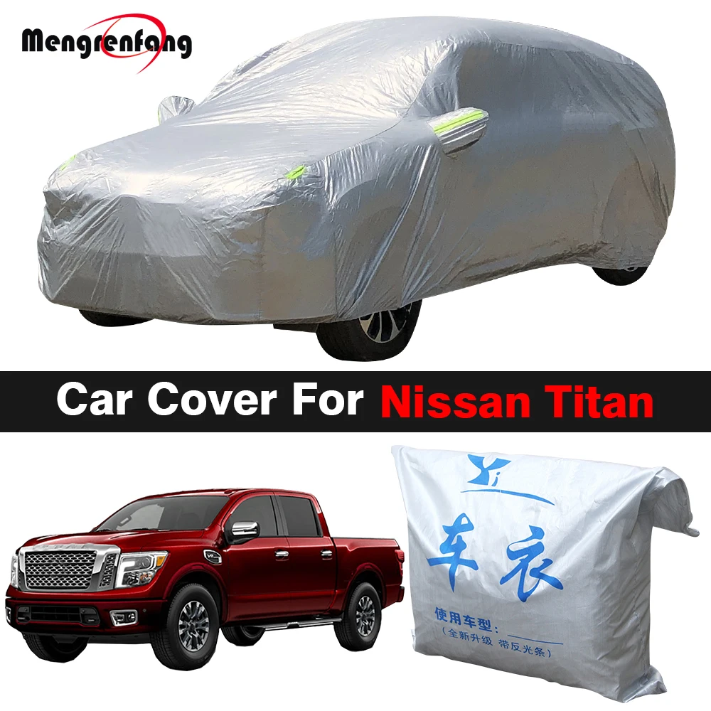 Outdoor Car Cover Sun Shade Anti-UV Rain Snow Dust Protection Windproof Truck Cover For Nissan Titan