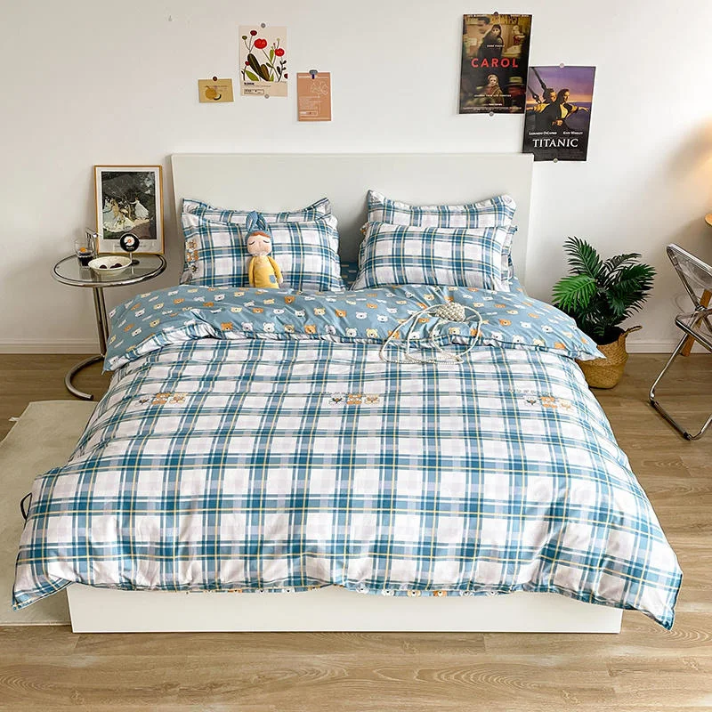 

Bed Cover Set Queen King Size Beddind Bunny Flower Pattern Animal Plant Style Quilt Covers Sets parure de lit 2 personnes
