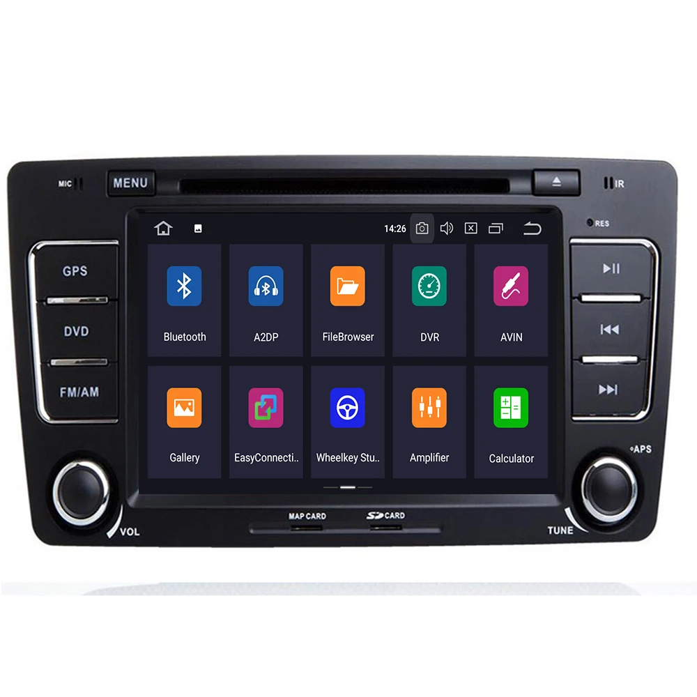 2 din 7 дюймов Восьмиядерный Android 10 автомобильное радио DVD GPS для Skoda Octavia 2009-2013 4 Гб ОЗУ
