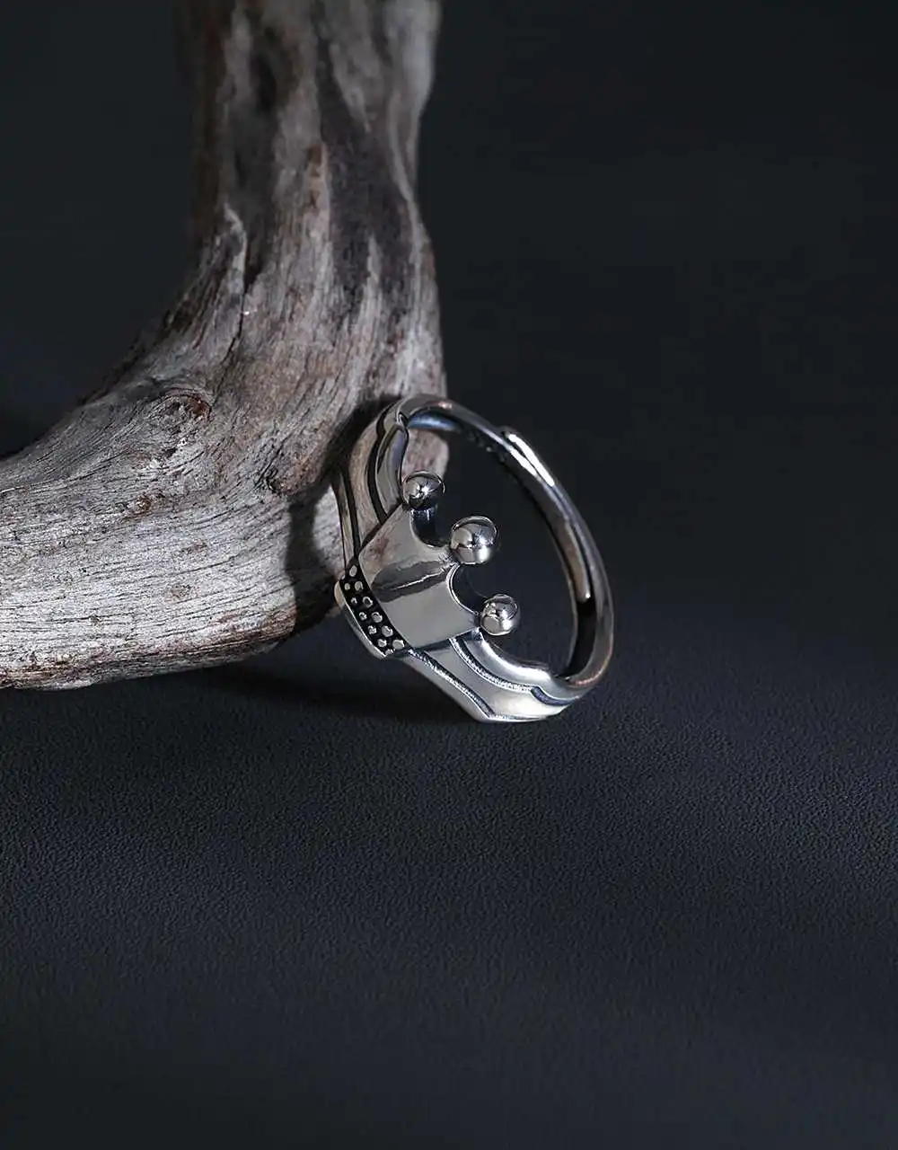 

Женское серебряное кольцо, простое креативное кольцо в виде короны, кольцо с регулируемым размером, ювелирные изделия