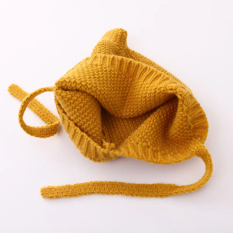 

Cute Knitted Baby Hats Cap Thick Warm Baby Girl Boy Hat Beanie Winter Ear Warm Kids Hat Baby Bonnet For Newborn