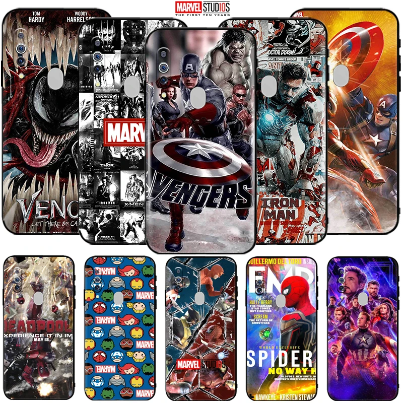 

Marvel Phone Case For Samsung Galaxy M40 Funda Cover Avengers Iron Man SpiderMan Hulk Deadpool Thor Captain America