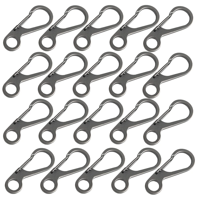 

20Pcs Mini SF Backpack Spring Clasps Carabiners Equipment Survival EDC Paracord Snap Hook Keychainl Buckle Clip