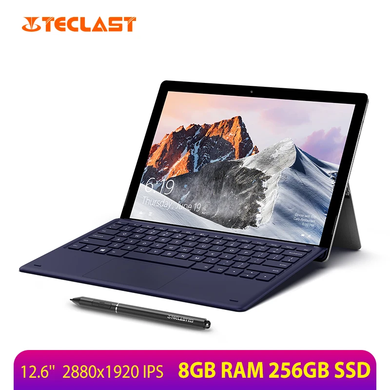 Teclast X6 Pro 12 6 &quot8GB Оперативная память 256 ГБ SSD ноутбук с разрешением FULL HD 2880x1920 Intel Core