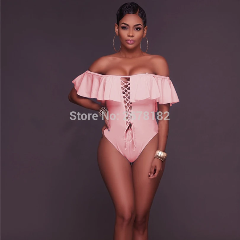 2018 сексуальный сдельный купальник женский с открытыми плечами монокини боди
