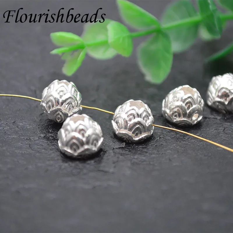 

Бусины-разделители серебряного цвета 925 пробы, для изготовления ювелирных изделий, браслетов, около 10 мм