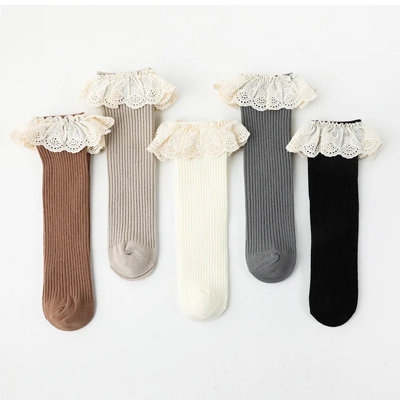 

Girl's Stockings Spring Autumn and Winter Warm Lovely Middle Tube Stockings For 0-8Years Old