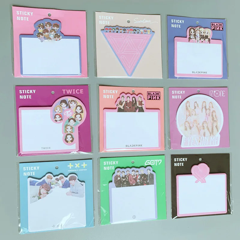 30 шт. KPOP Bangtan Boy BLACKPINK дважды Липкие заметки SEVENTEEN GOT7memo Pad IZONE Post It Notes TXT Signature канцелярские принадлежности