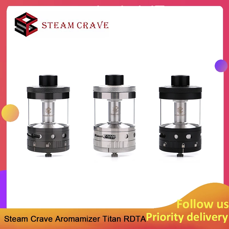 Паровой Aromamizer Titan RDTA 28 мл емкость 41 мм Диаметр огромный Ремонтопригодный Танк